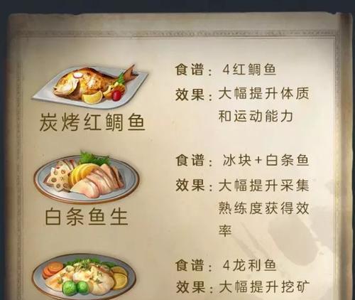 《明日之后食谱图鉴2023》——打造最全面的生存食谱（收录上百种食材）