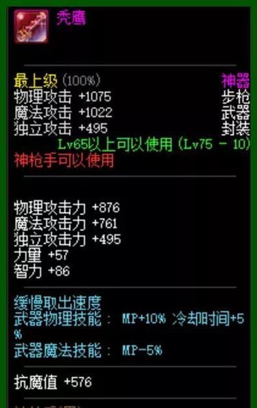 地下城与勇士中落日鹰眼的性能如何？