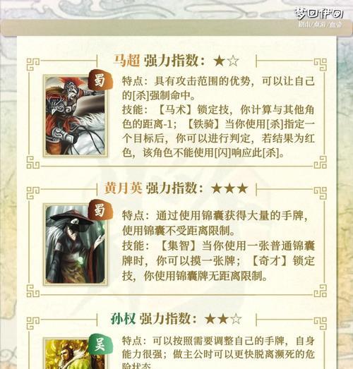三国杀玩家性格特点有哪些？
