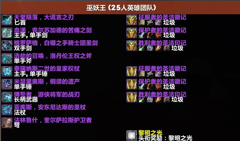 【魔兽世界：H巫妖王最累专精，全程都要干杂活，掉落列表无一BIS装】图3